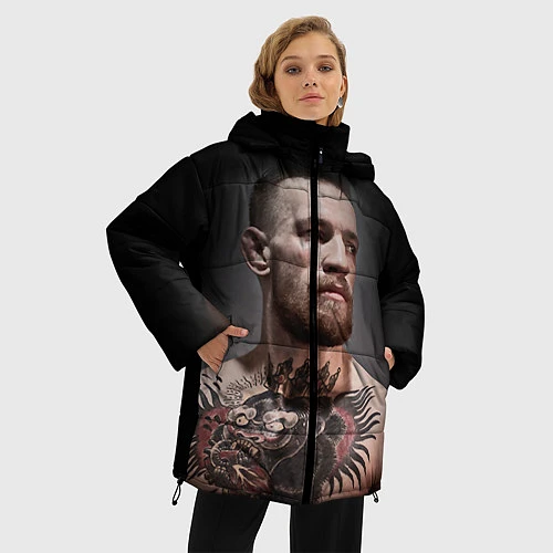 Женская зимняя куртка Conor McGregor / 3D-Черный – фото 3