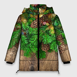 Куртка зимняя женская Елка, цвет: 3D-черный