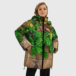 Куртка зимняя женская Елка, цвет: 3D-черный — фото 2
