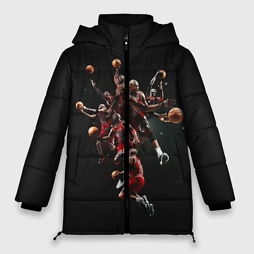 Женская зимняя куртка Michael Jordan Style / 3D-Красный – фото 1