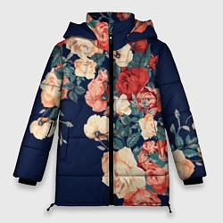 Куртка зимняя женская Fashion flowers, цвет: 3D-красный