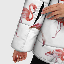 Куртка зимняя женская Действия фламинго, цвет: 3D-черный — фото 2