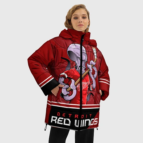 Женская зимняя куртка Detroit Red Wings / 3D-Черный – фото 3