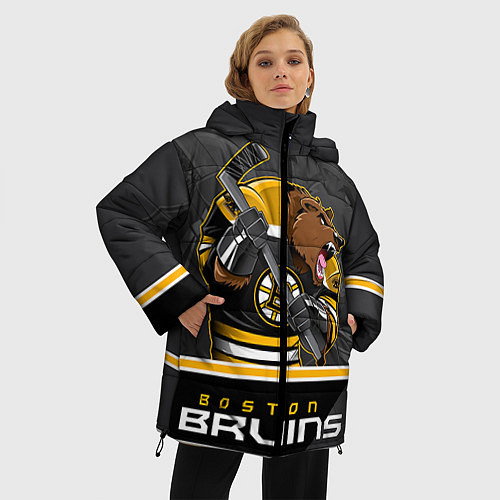 Женская зимняя куртка Boston Bruins / 3D-Красный – фото 3