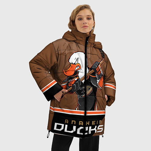 Женская зимняя куртка Anaheim Ducks / 3D-Черный – фото 3