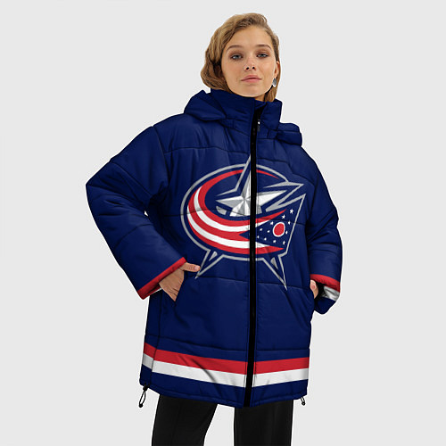 Женская зимняя куртка Columbus Blue Jackets / 3D-Черный – фото 3