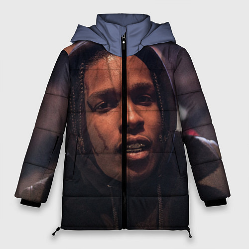 Женская зимняя куртка ASAP Rocky: Black Hip-Hop / 3D-Красный – фото 1