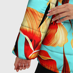 Куртка зимняя женская Summer Flowers, цвет: 3D-черный — фото 2