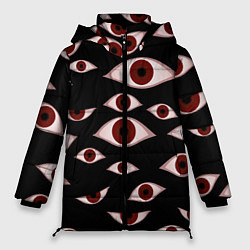 Куртка зимняя женская Глаза, цвет: 3D-красный