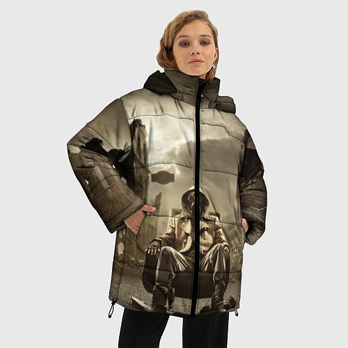Женская зимняя куртка Каменные джунги / 3D-Черный – фото 3