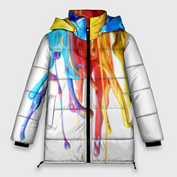 Куртка зимняя женская Краска, цвет: 3D-красный