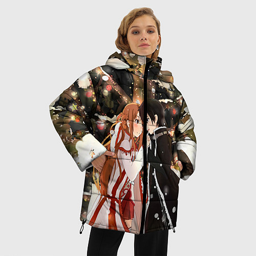 Женская зимняя куртка Мастера меча / 3D-Черный – фото 3