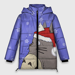 Куртка зимняя женская Тоторо и снег, цвет: 3D-черный