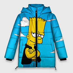 Куртка зимняя женская Задумчивый Барт, цвет: 3D-красный