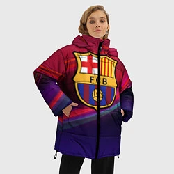 Куртка зимняя женская ФК Барселона, цвет: 3D-светло-серый — фото 2