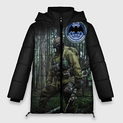Куртка зимняя женская Военная разведка, цвет: 3D-черный