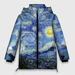 Куртка зимняя женская Звездная ночь, цвет: 3D-черный