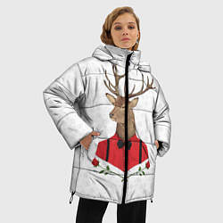Куртка зимняя женская Christmas Deer, цвет: 3D-черный — фото 2