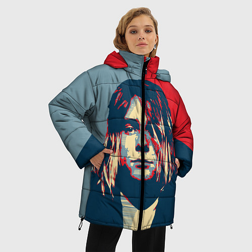 Женская зимняя куртка Kurt Cobain / 3D-Черный – фото 3