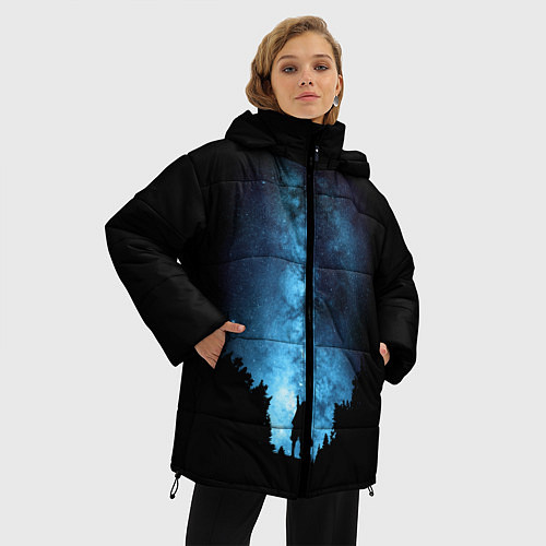 Женская зимняя куртка Млечный путь / 3D-Черный – фото 3