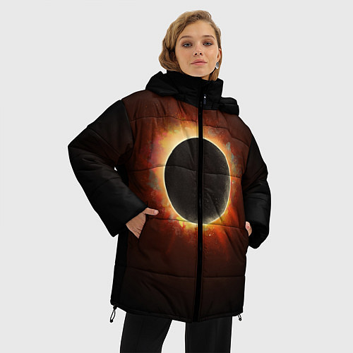 Женская зимняя куртка Солнечное затмение / 3D-Черный – фото 3