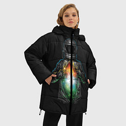 Куртка зимняя женская Космос внутри, цвет: 3D-черный — фото 2