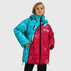 Куртка зимняя женская Water Elemental - Дух воды, цвет: 3D-красный — фото 2