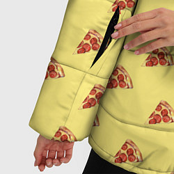 Куртка зимняя женская Рай пиццы, цвет: 3D-черный — фото 2