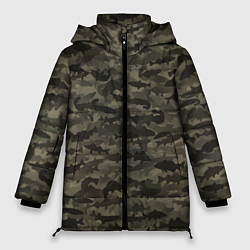 Куртка зимняя женская Камуфляж рыбака, цвет: 3D-черный