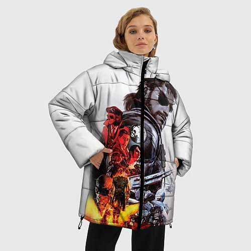 Женская зимняя куртка Metal gear solid 2 / 3D-Черный – фото 3
