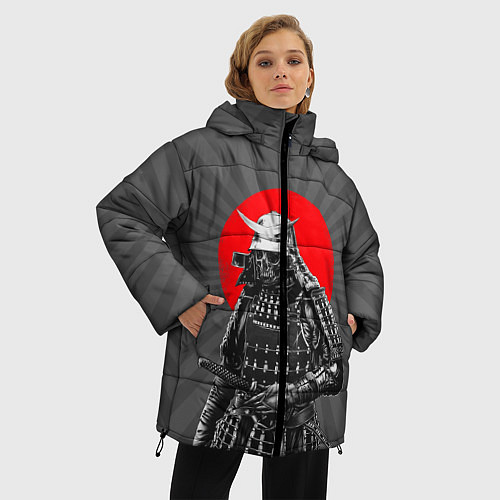 Женская зимняя куртка Мертвый самурай / 3D-Красный – фото 3