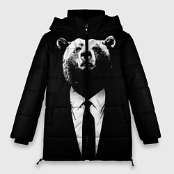 Женская зимняя куртка Медведь бизнесмен