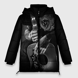 Куртка зимняя женская Гитарист-рокер, цвет: 3D-черный