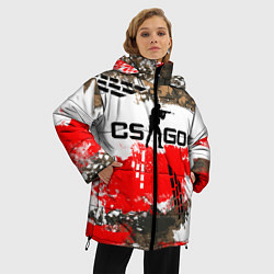 Куртка зимняя женская CS:GO Roll Cage, цвет: 3D-красный — фото 2