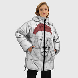 Куртка зимняя женская Новогодний Лёва, цвет: 3D-черный — фото 2