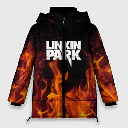Куртка зимняя женская Linkin Park: Hell Flame, цвет: 3D-черный