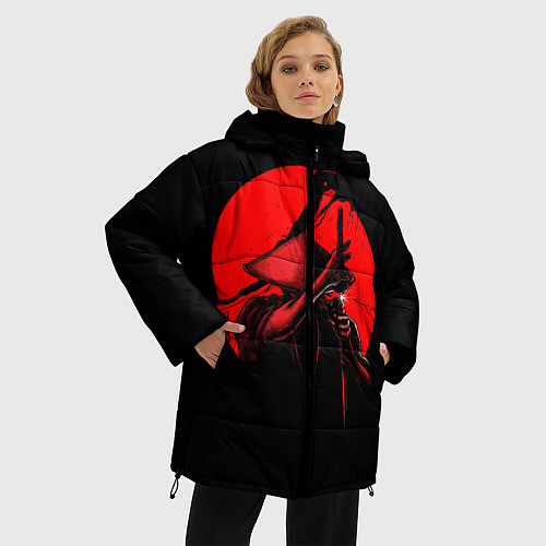 Женская зимняя куртка Сила самурая / 3D-Черный – фото 3