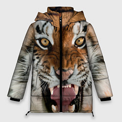 Куртка зимняя женская Свирепый тигр, цвет: 3D-красный