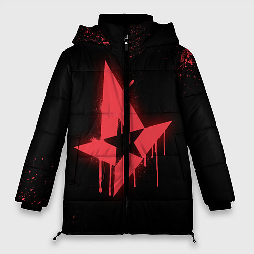 Женская зимняя куртка Astralis: Black collection / 3D-Красный – фото 1
