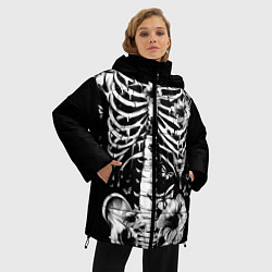 Куртка зимняя женская Floral Skeleton, цвет: 3D-красный — фото 2