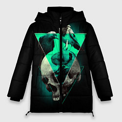 Куртка зимняя женская Череп колдуна, цвет: 3D-черный