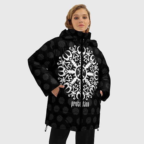 Женская зимняя куртка Шлем благоговения / 3D-Черный – фото 3