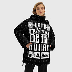 Куртка зимняя женская Lift Like A Beast Squat, цвет: 3D-черный — фото 2