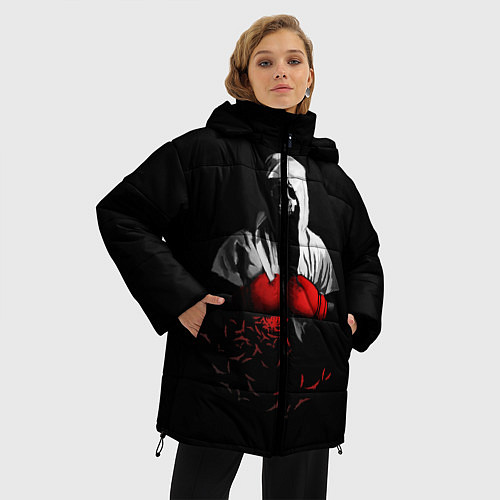 Женская зимняя куртка Мертвый боксер / 3D-Черный – фото 3