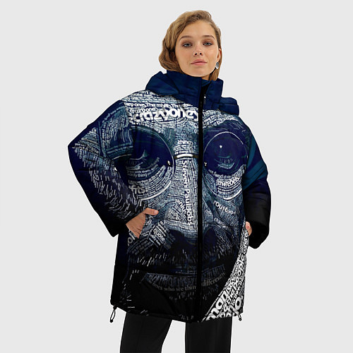 Женская зимняя куртка Стив Джобс / 3D-Черный – фото 3