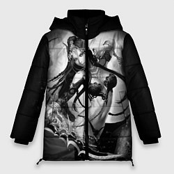 Куртка зимняя женская Девушка с мечом, цвет: 3D-черный
