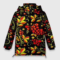 Куртка зимняя женская Хохлома, цвет: 3D-красный