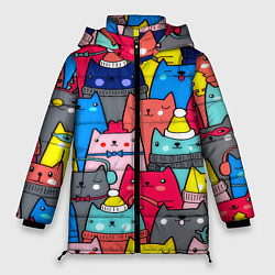 Куртка зимняя женская Отряд котиков, цвет: 3D-черный