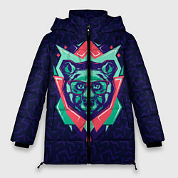 Куртка зимняя женская Hipster Bear, цвет: 3D-красный