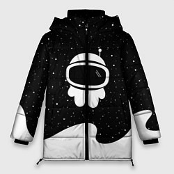 Куртка зимняя женская Маленький космонавт, цвет: 3D-черный